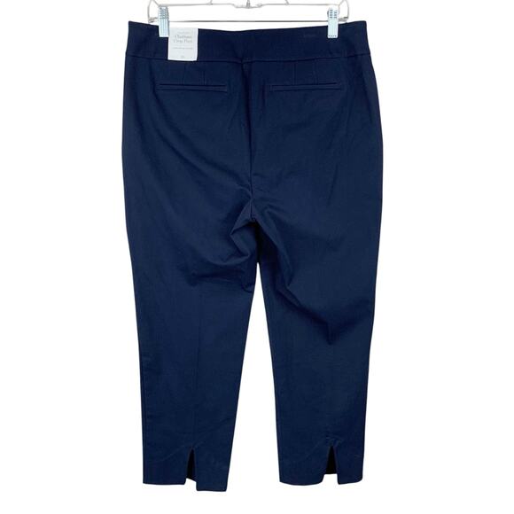 New Talbots Chatham Crop Pants Dark Navy Blue Stretch Women's 10 - Picture 5 of 10
